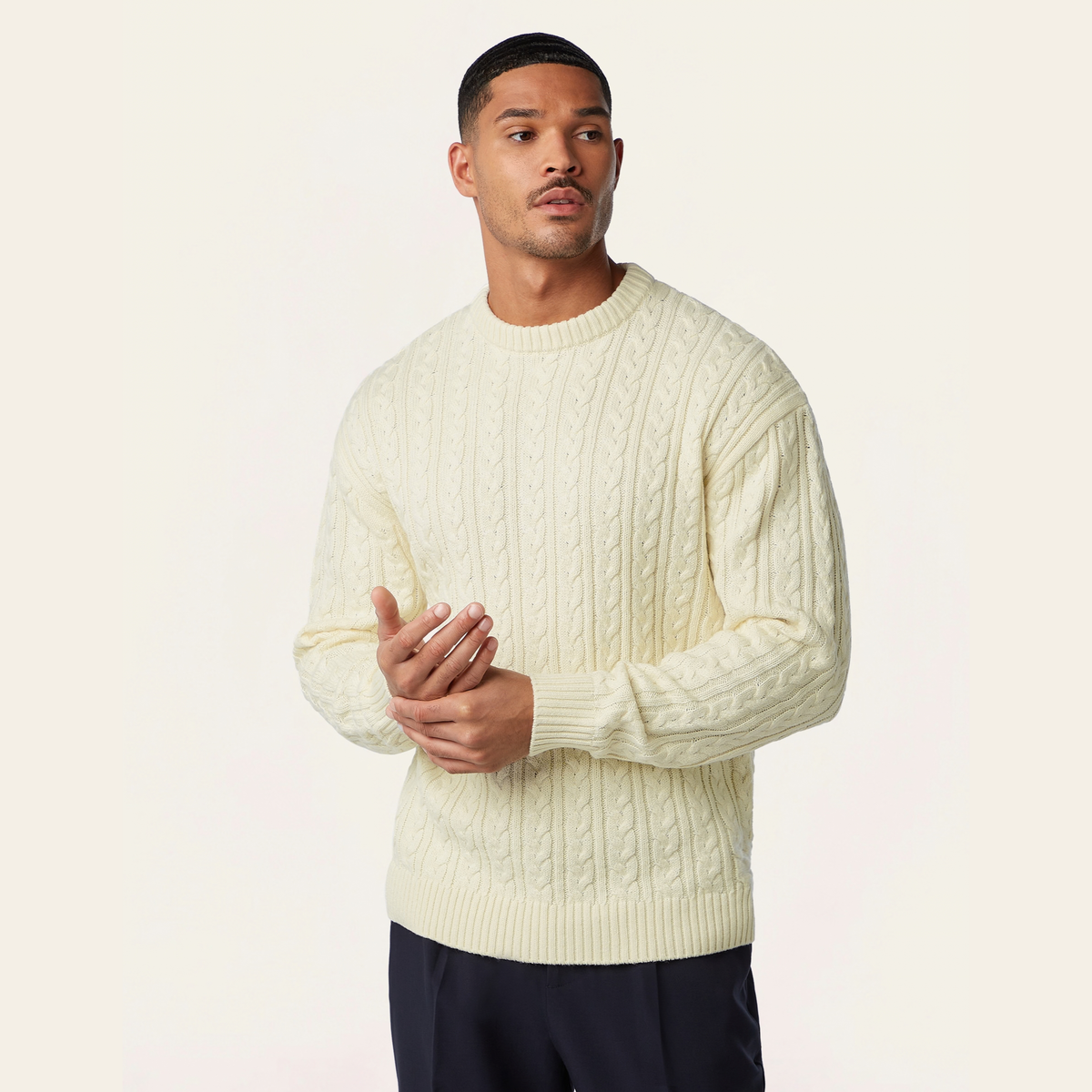 Heavy Seawool Cable Crewneck Bundle
