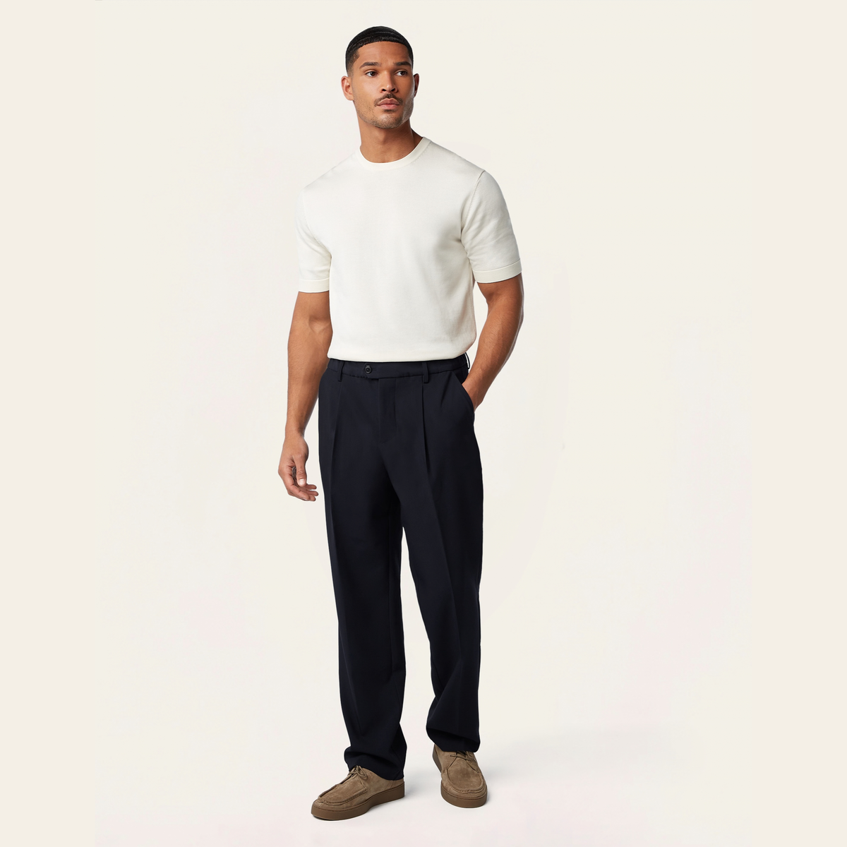 Straight Classic Pants Navy