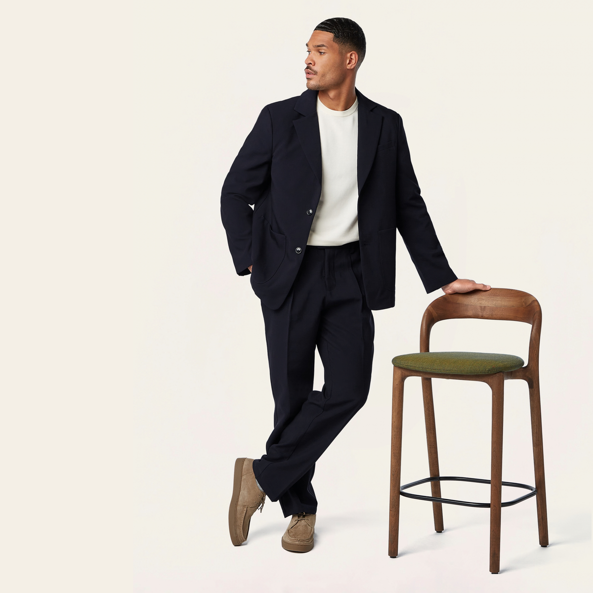 Straight Classic Pants Navy