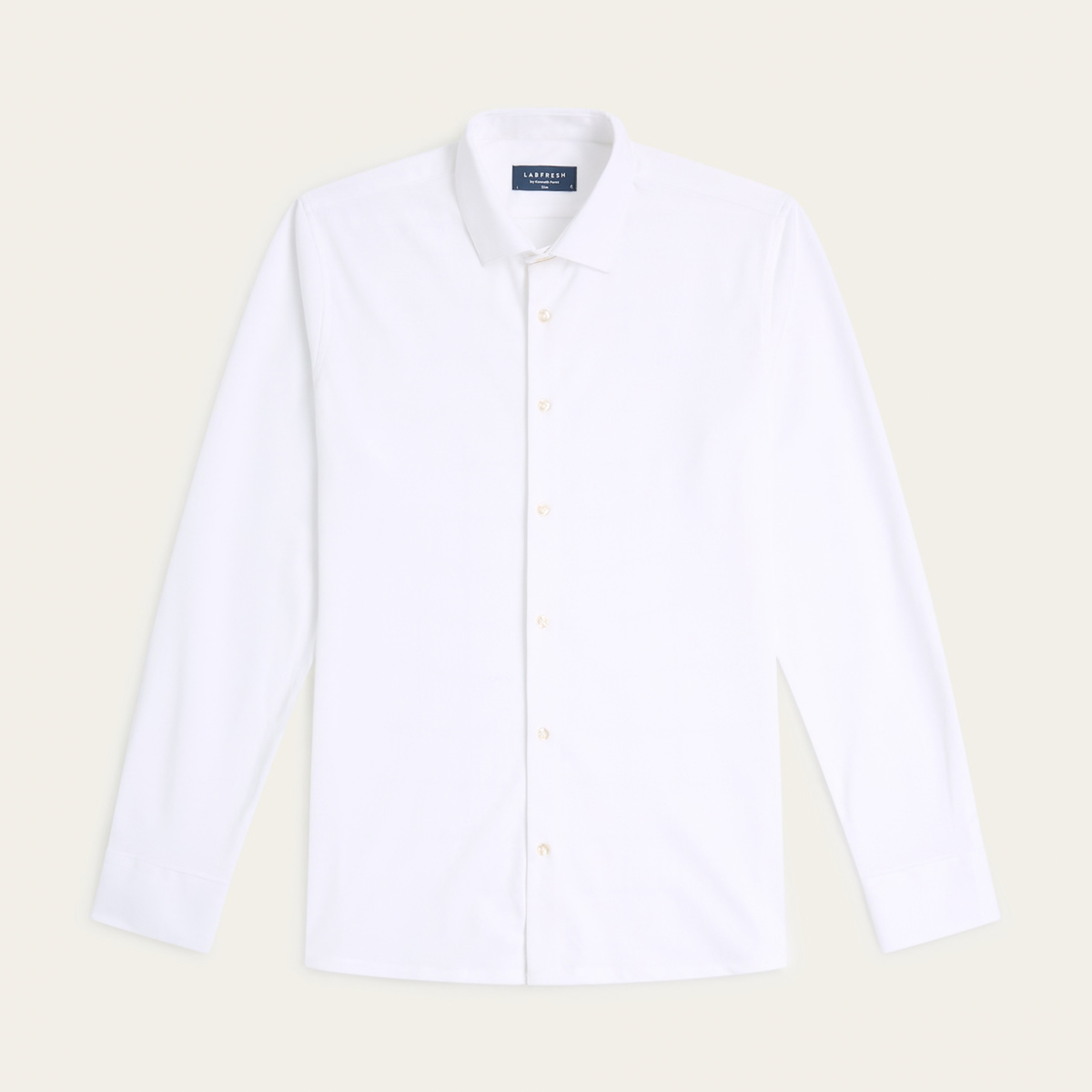 Knitted non-iron shirt white