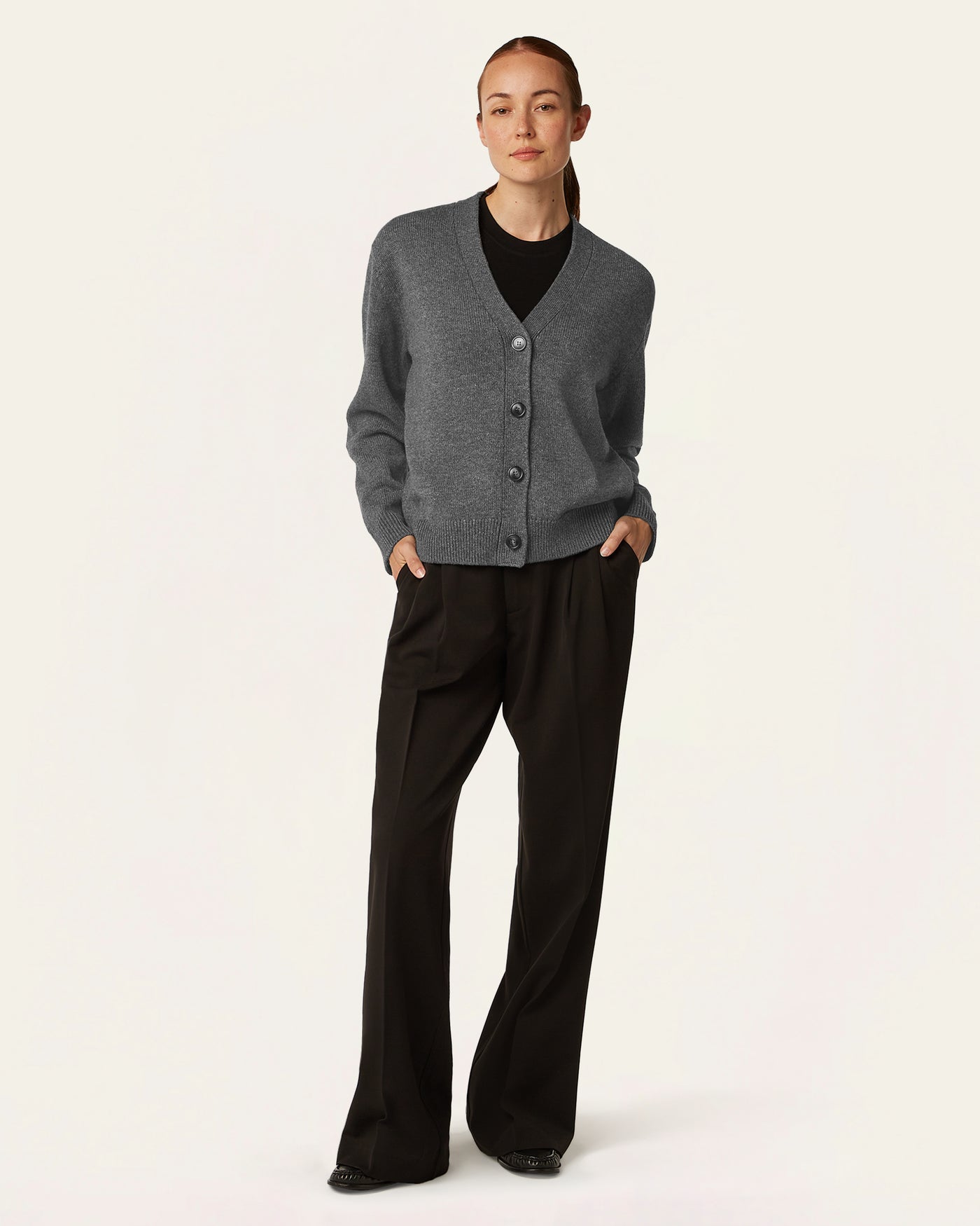 Heavy Seawool Cardigan - Dark Grey