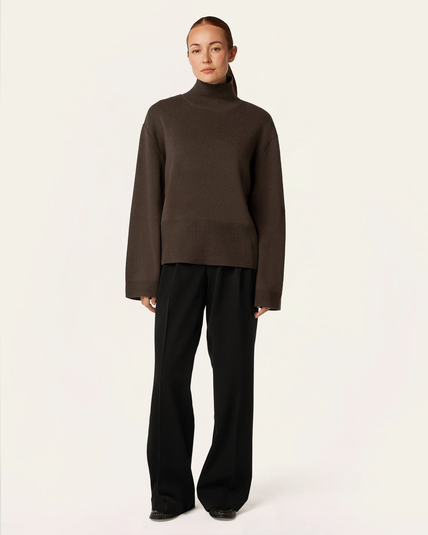 Heavy Seawool Turtleneck - Dark Brown