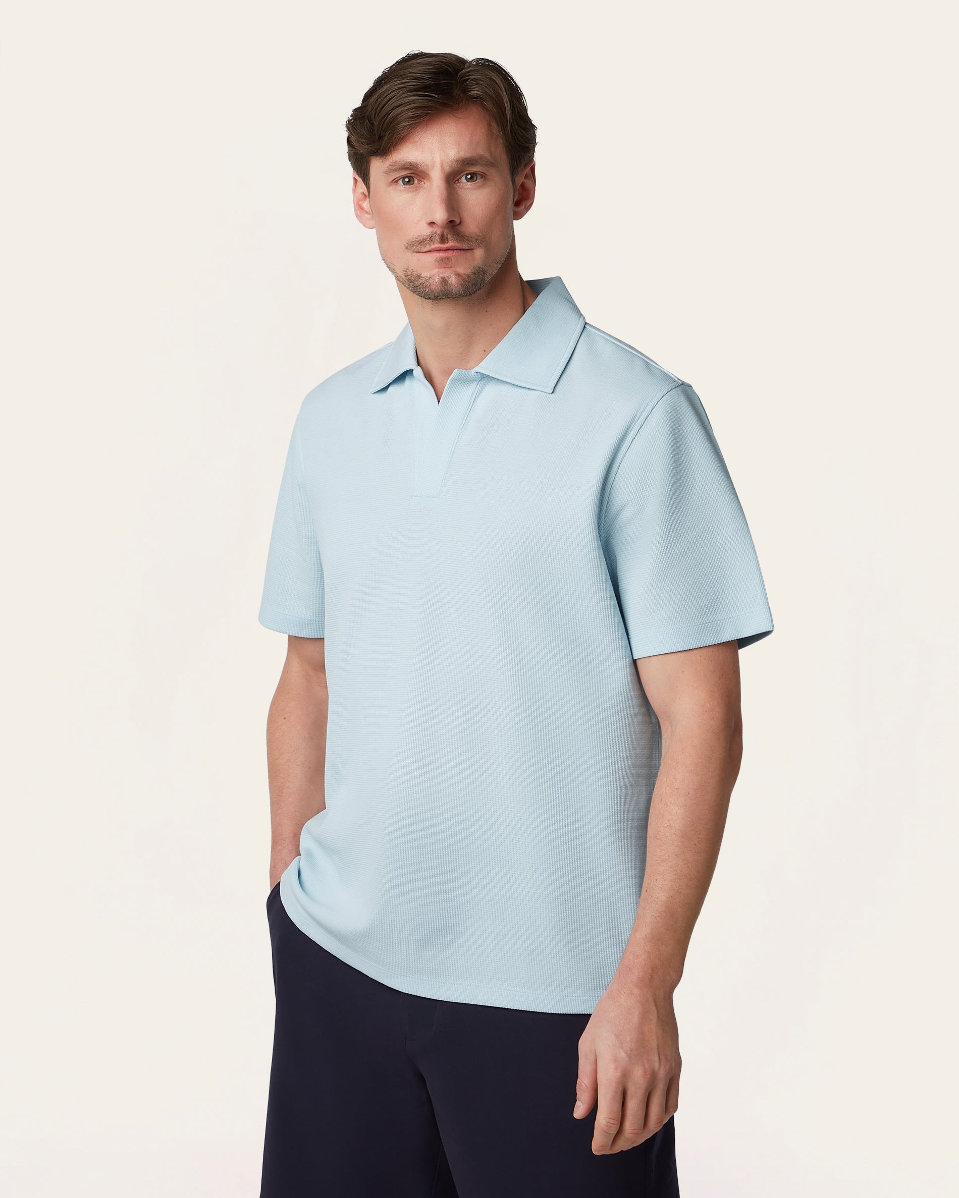 Light Blue Relaxed Fit Polo Shirt – Odour Resistant | LABFRESH