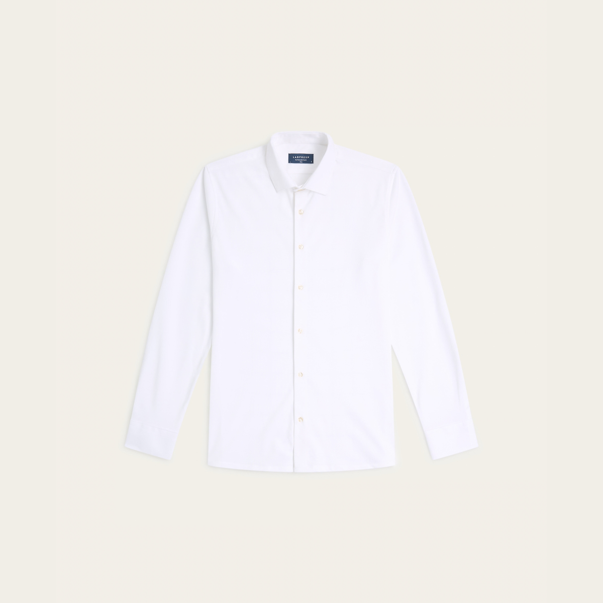Seawool sweater & Knitted non-iron shirt bundle | White & Sand