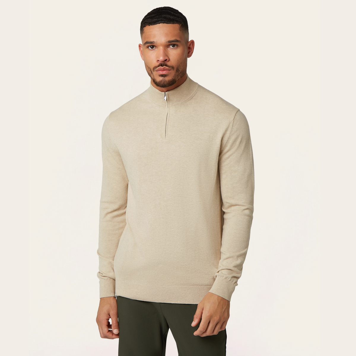 Seawool Half Zip Sand