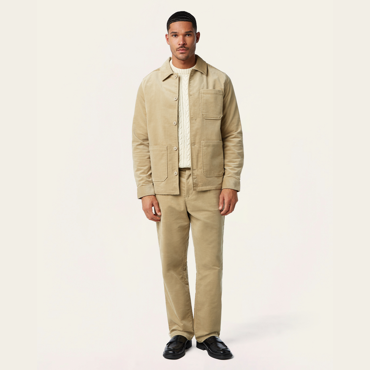 Corduroy Shirt Jacket Sand