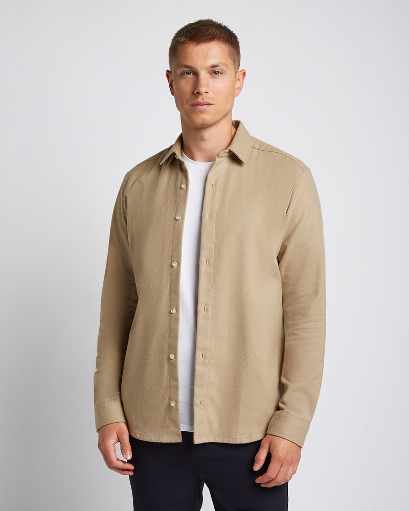 Flannel shirt Beige