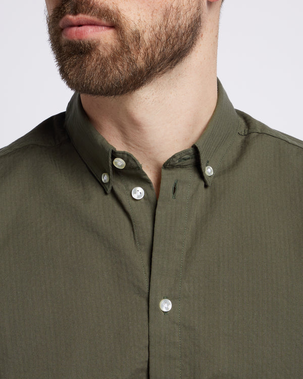 Seersucker shirt Dark Green