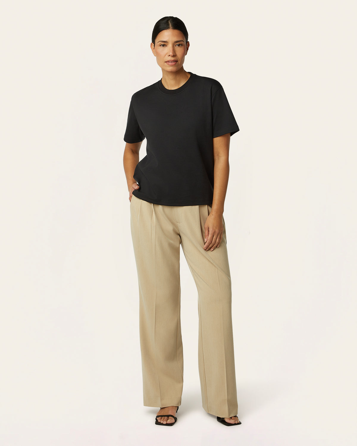 Interlock Boxy T-shirt - Black