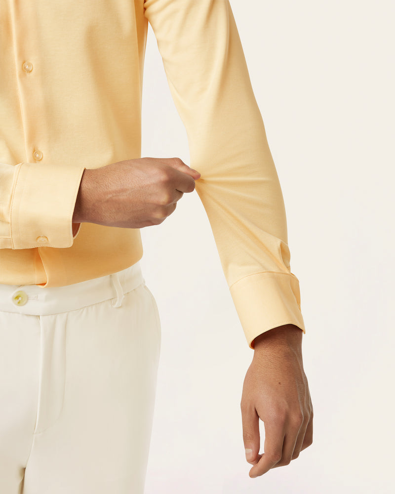 Knitted non-iron shirt Yellow