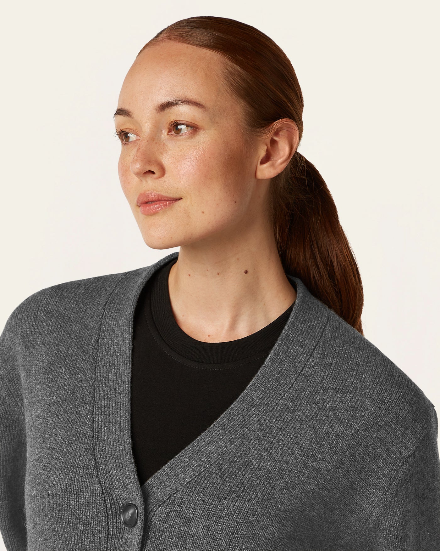 Heavy Seawool Cardigan - Dark Grey