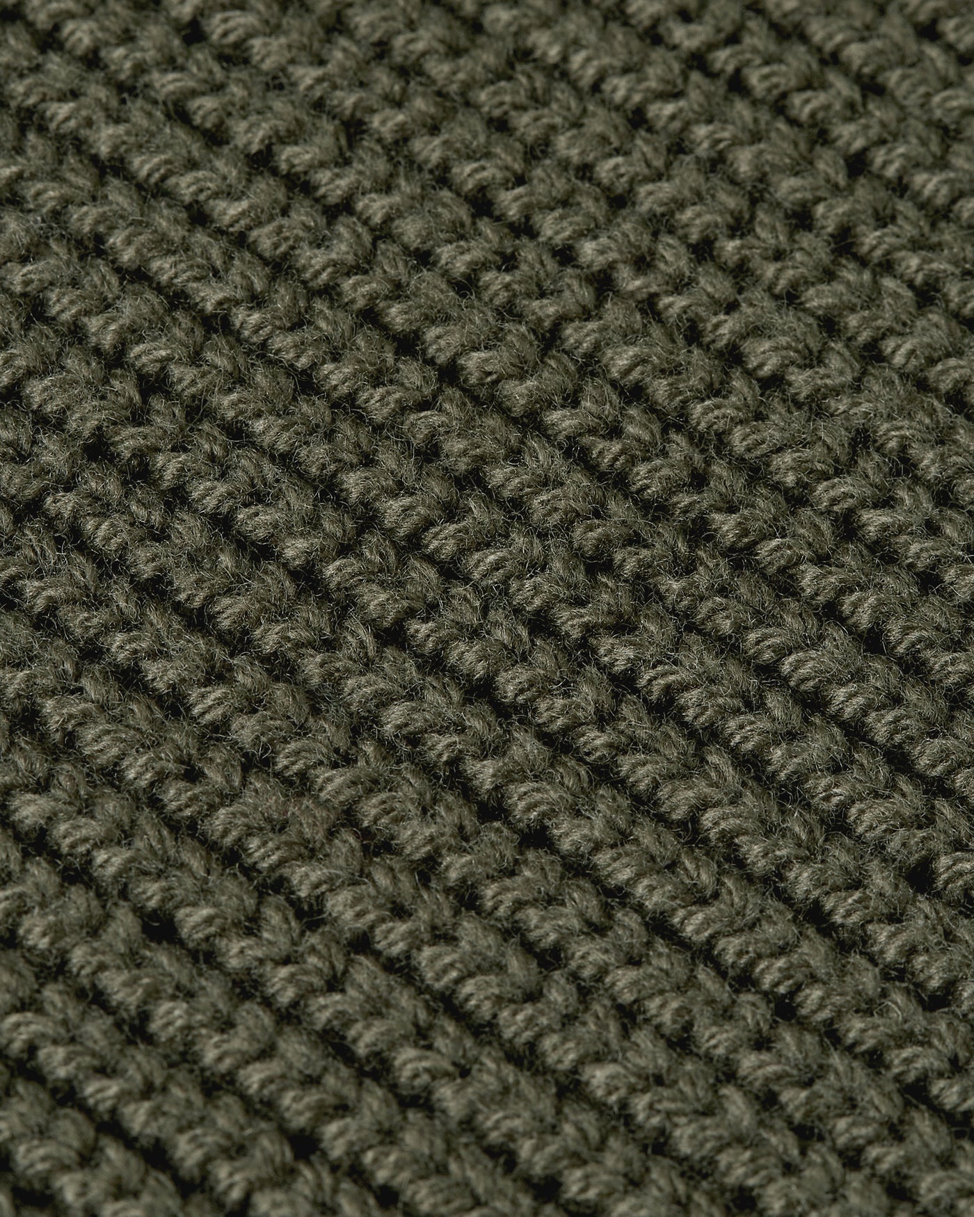 Heavy Seawool Cardigan Dark Olive