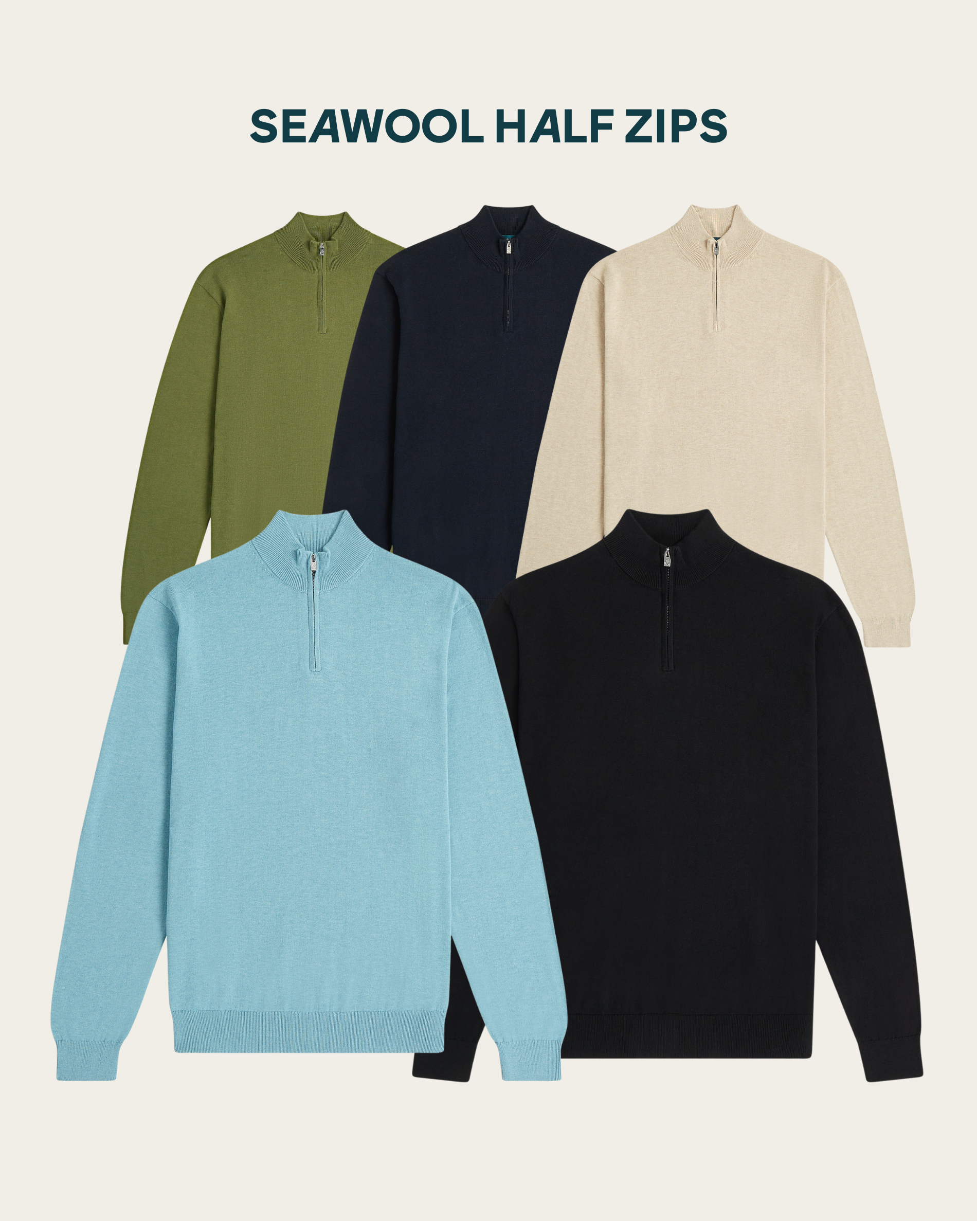 Seawool sweater 2-pack bundle | Half zip