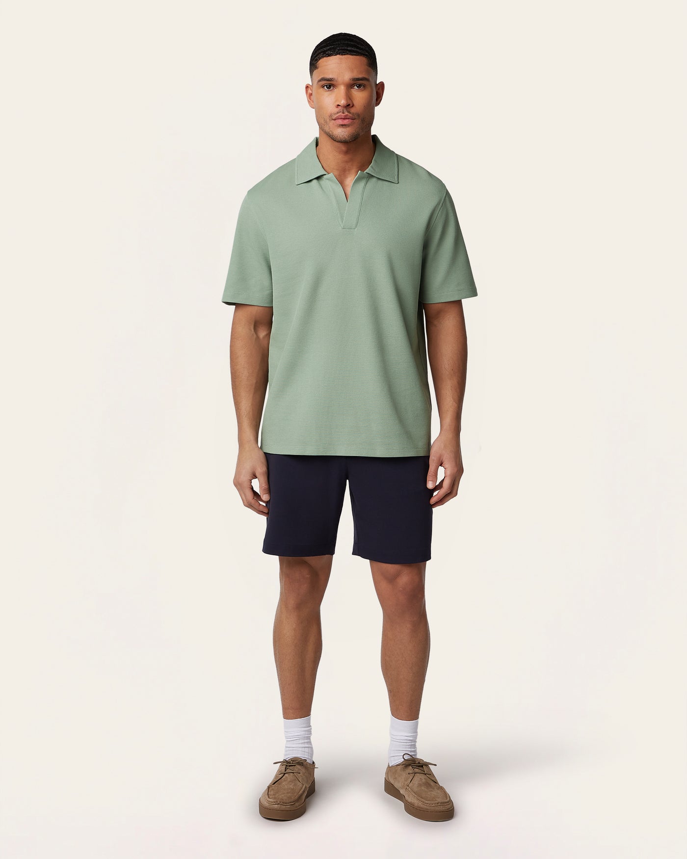Relaxed Polo Fern Green
