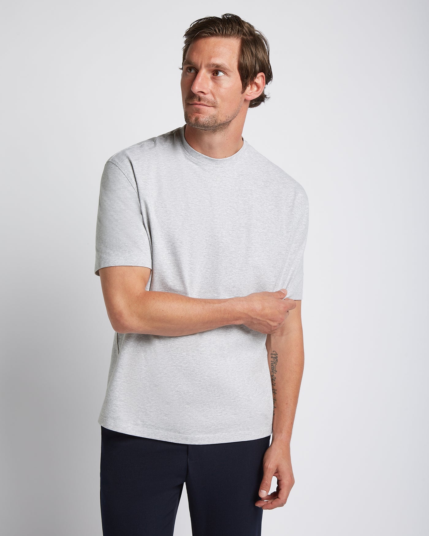 Relaxed T-shirt 3-pack bundle | White & Black & Light grey