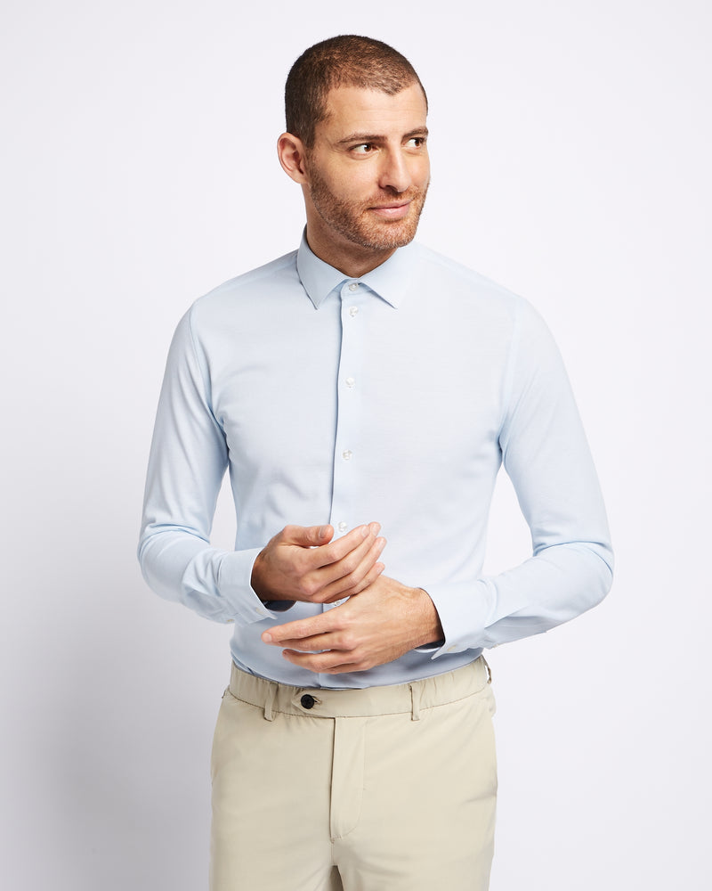 Knitted shirt Light blue