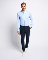 Non-iron stretch shirt blue