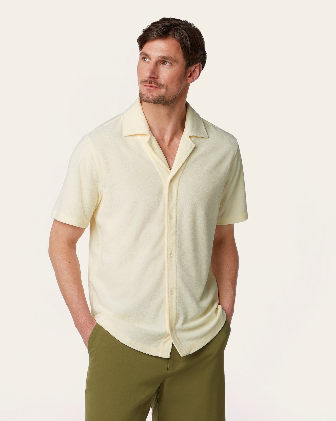 Short sleeve Terry Shirt Off White