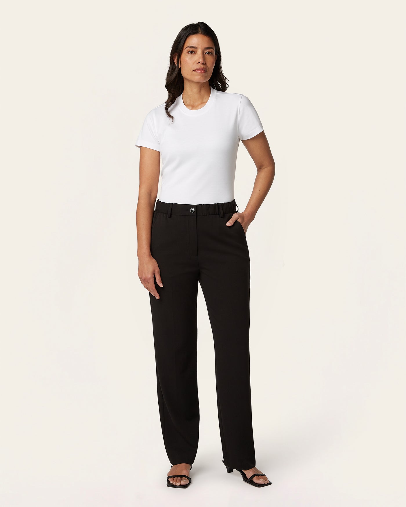 Straight Signature pants - Black