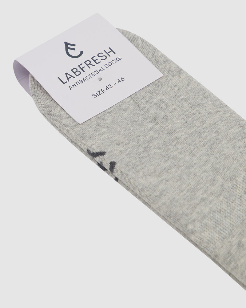 Antibacterial no-show socks grey