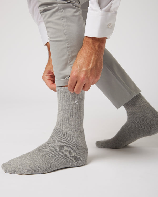 2-pack antibacterial Heatcore socks grey